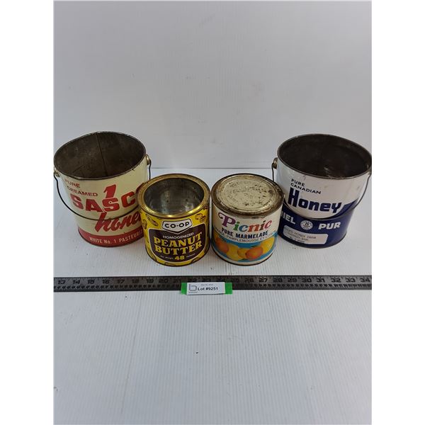 (4) Vintage Tins
