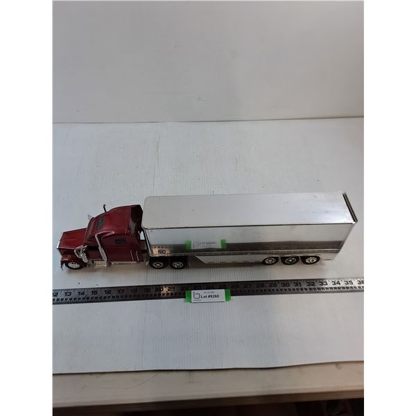Die-Cast Replica Semi Tractor & Trailer - 22" Length