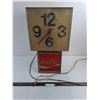 Image 1 : Vintage Coca-Cola Electric Wall Clock - Untested - 21" x 12"