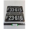 Image 1 : Pair of 1960 Saskatchewan "F" License Plates