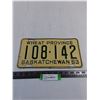 Image 1 : 1953 Saskatchewan License Plate