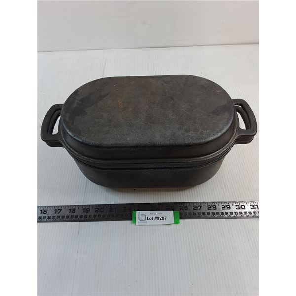 Cast Iron Oval Fryer w/Lid