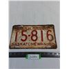 Image 1 : 1940 Saskatchewan License Plate