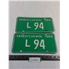Pair of 1969 Saskatchewan License Plates