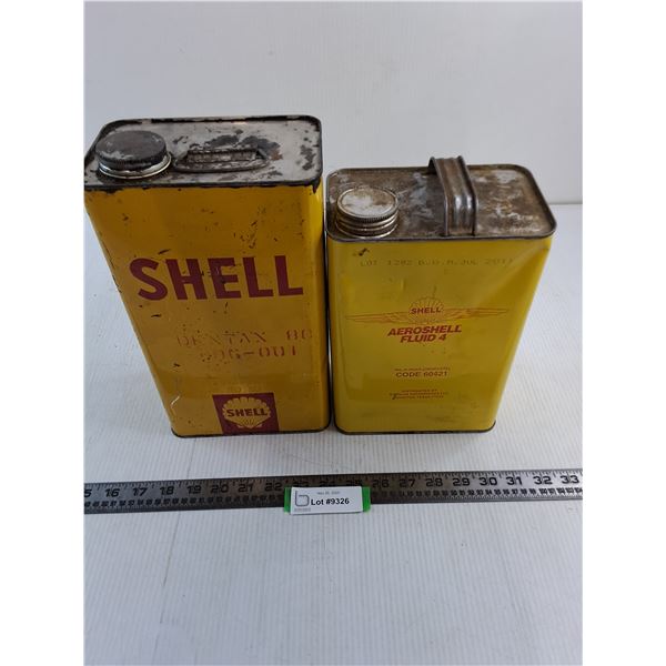 (2) Vintage Shell Fuel Additive Tins
