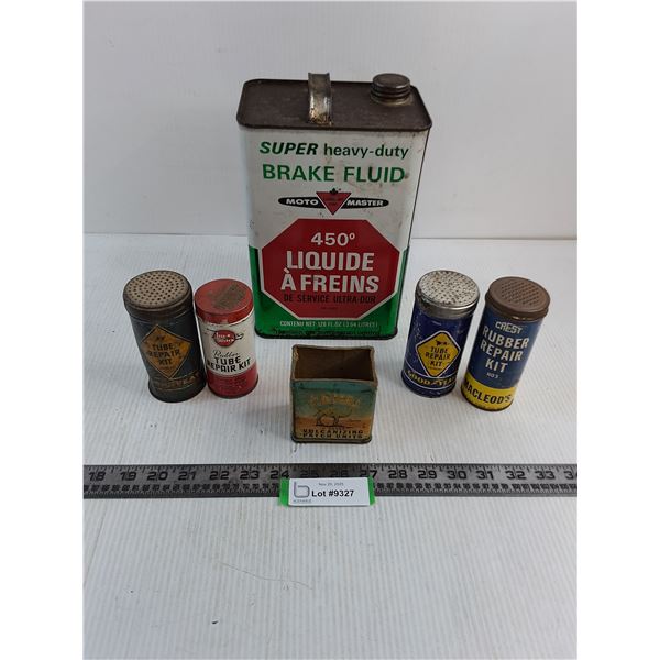 (6) Vintage Automotive Related Tins