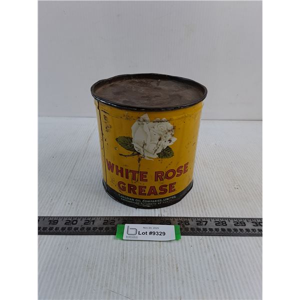 #Vintage White Rose Grease Tin