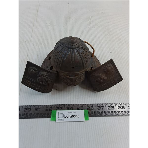 Cast Iron Ornamental Japanese Samurai Kabuto Warrior Helmet