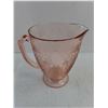 Image 2 : Vintage Pink Depression Glass Pitcher
