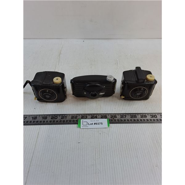 (3) Vintage Cameras (2-Baby Brownies, Kodak Bullet)