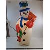 Image 1 : * Electrified Christmas Themed Blow-Mold Snowman - 40" Tall - Tested - Pickup Only