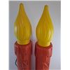 Image 2 : * Pair of Electrified Blow-Mold Noel Candles - Tested (1 No Light) - 37" High - Pickup Only