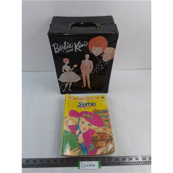 Vintage Barbie & Ken Travel Case - 10x13x6", Barbie Coloring Book