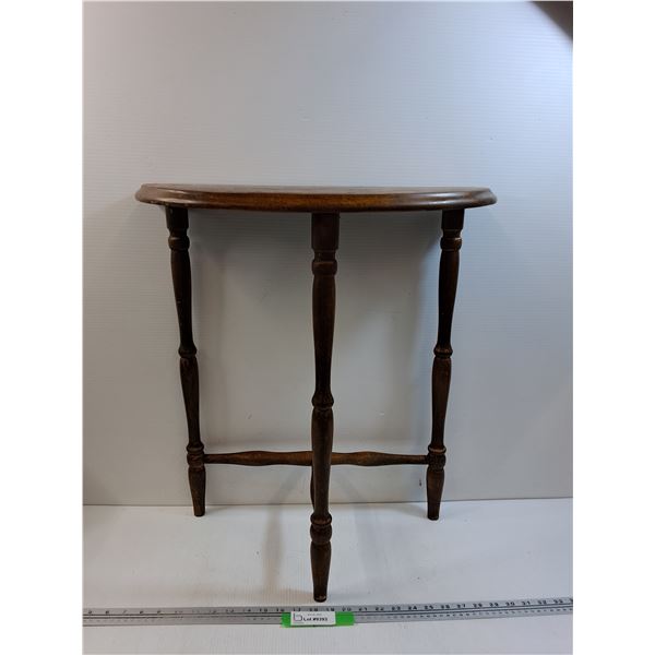 Half Moon Vintage End Table - Some Wear - 24" x 21" x 10" - CANNOT SHIP