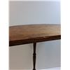 Image 3 : Half Moon Vintage End Table - Some Wear - 24" x 21" x 10" - CANNOT SHIP