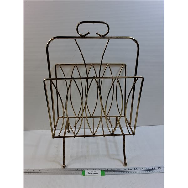 Metal Vintage Magazine Rack - 23" x 14" x 10" - CANNOT SHIP