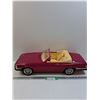 Mattel Barbie Convertible Car - 25" x 9" x 7" - Missing Side Mirrors, Some Wear