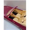 Image 2 : Mattel Barbie Convertible Car - 25" x 9" x 7" - Missing Side Mirrors, Some Wear