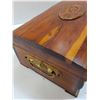 Image 3 : Carved Wooden Jewelry Box Chest w/Contents - 11" x 6" x 5"