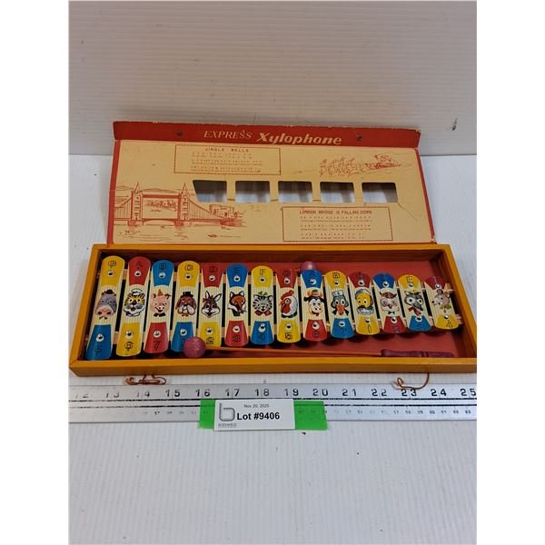 Vintage Express Xylophone Toy in Box