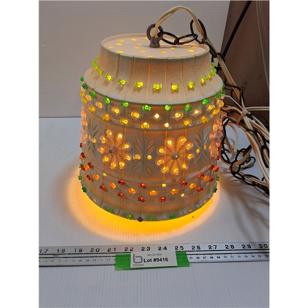 Vintage Outdoor Lite-Brite Inspired Lamp - Works