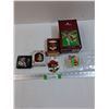 Image 1 : (4) Christmas Tree Ornament: Teddy Bears, Snowman, Puppy Picture Frame