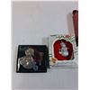 Image 2 : (4) Christmas Tree Ornament: Teddy Bears, Snowman, Puppy Picture Frame