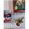 Image 3 : (4) Christmas Tree Ornament: Mouse, Dinosaur, Santa Reindeer, Coca Cola