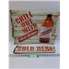 Image 1 : (2) Cardboard Double Sided Advertisments of Red Stripe Beer: 19" x 15" & 18" x 5"