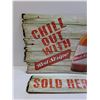 Image 2 : (2) Cardboard Double Sided Advertisments of Red Stripe Beer: 19" x 15" & 18" x 5"