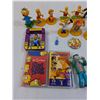 Image 2 : Simpson Figurines, Watch, (2) Cassette Tapes, Collector Pin