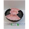 Image 1 : Vintage Lazy Susan Veggie Platter Dishes (One Has Chip, As Pictured) - 12" Diameter