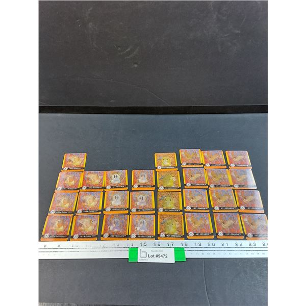 (29) Pokemon Holographic Action Flipz Premier Edition Collector Cards: #34,35,36,37