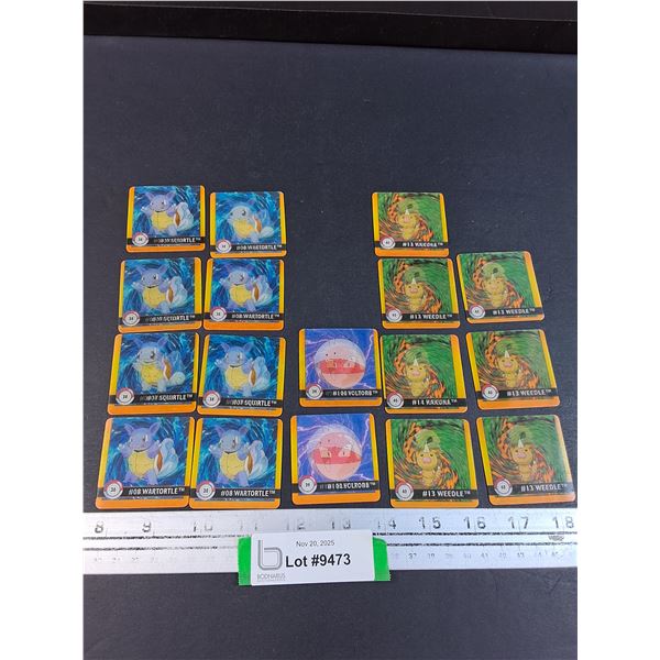 (17) Pokemon Holographic Action Flipz Premier Edition Collector Cards: #38,39,40