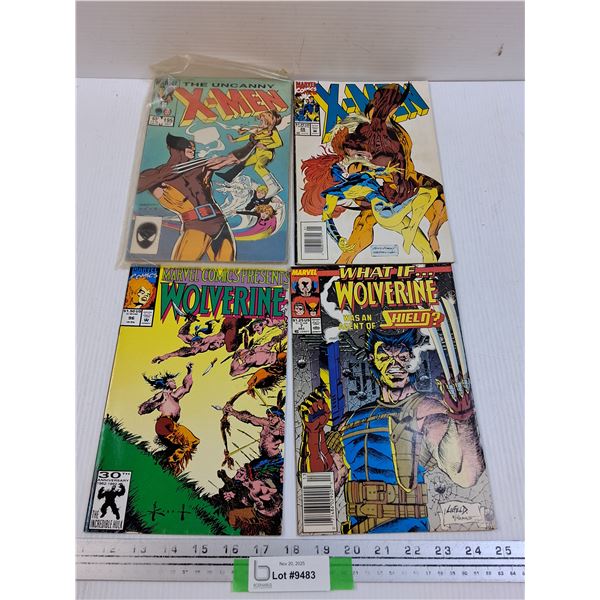 (4) Comicbooks: X-Men & Wolverine - 1980-90's Editions