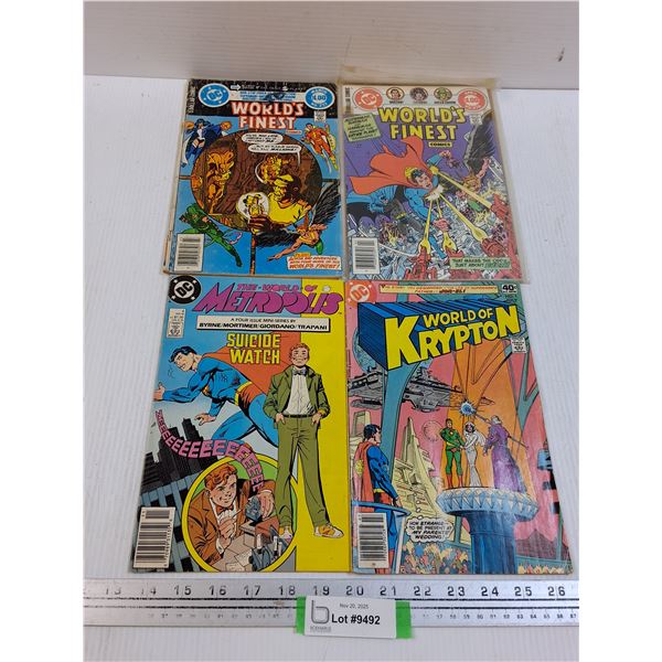 (4) Comicbooks: DC Comics - Krypton, Metropolis, Wolrd's Finest