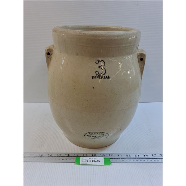 # Vintage Medalta #3 Crock - 13" x 10"