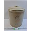 Image 1 : # Vintage Red Wing #5 Crock w/Lid - Some Wear - 15" x 12" - CANNOT SHIP, HEAVY