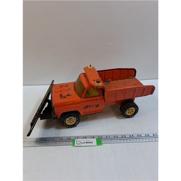 Vintage Tonka Plow Dump Truck Metal Toy - 16" x 9" x 7"