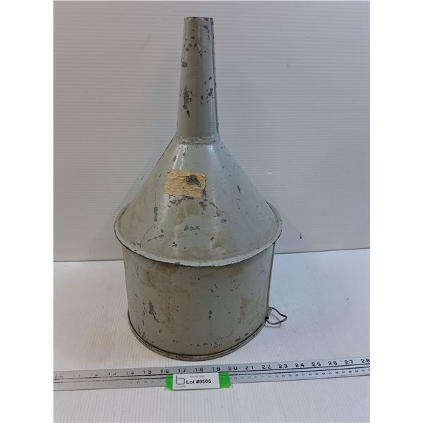 Vintage Metal Funnel - 18" X 10"