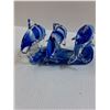 Image 4 : Dolphin Art Glass Figurine (One Tail Worn, as Pictured) - 7.5 " x 4" x 4.5"