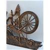 Image 3 : Coppercraft Guild Resin Cast Vintage Style Spinning Wheel Wall Art - 25" x 20"