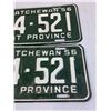Image 3 : Pair of Saskatchewan License Plates: 1956
