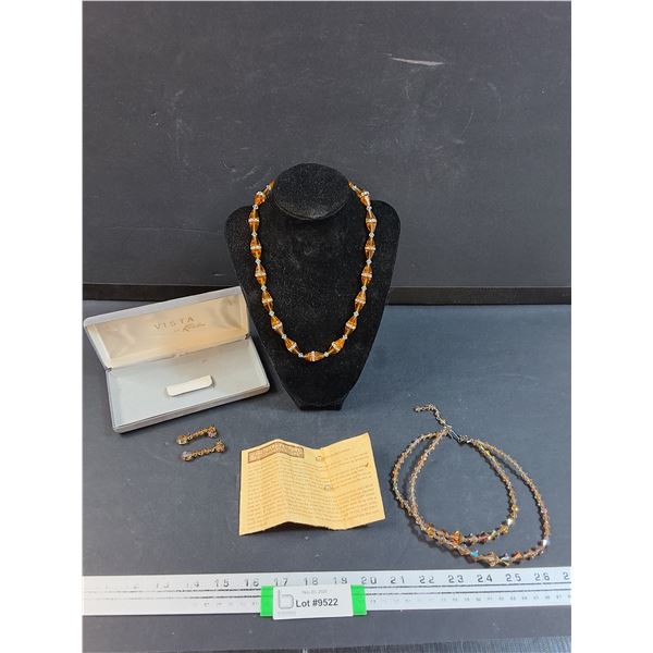 (2) Pearls, (2) Necklaces, Earring Set