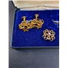 Image 3 : Vintage Clip-on Earrings & Necklace Pendant (10K Engraved Marking)