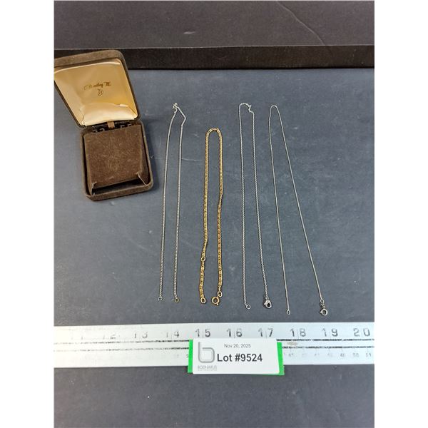 (4) Necklaces - One Needs Clasp & Has Case