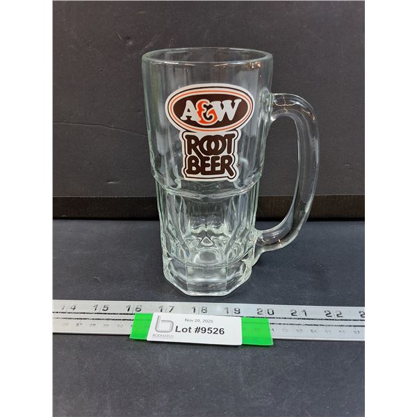 A & W Glass Mug - 7" Tall