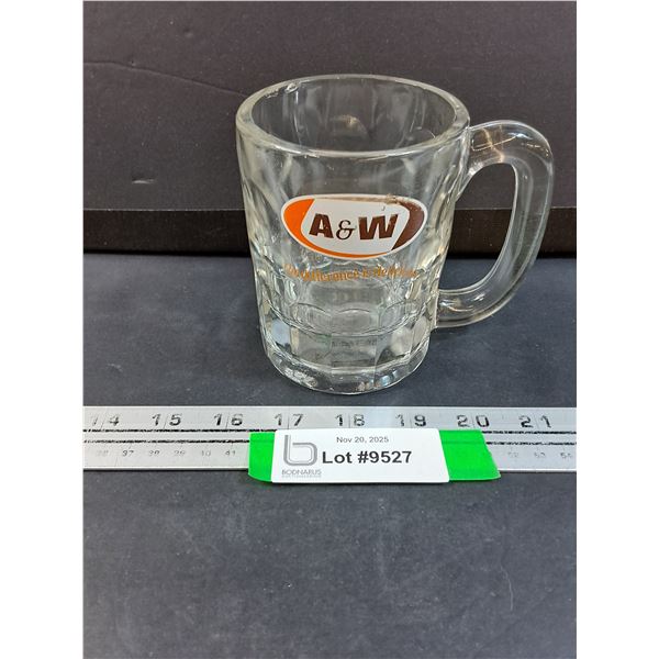 A & W Glass Mug - 4.5" Tall