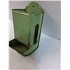 Image 2 : Vintage Metal Match Box Holder - Green - 6" x 3.5" x 3.5"