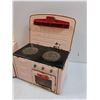 Image 2 : (2) Marx Vintage Pink Metal Tin Toy Stove & Sink - Some Wear